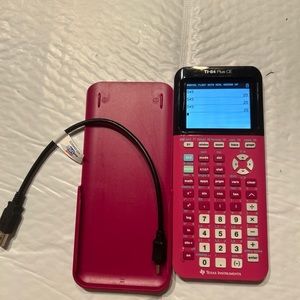 Texas Instruments TI-84 Plus CE Graphing Calculator w/ Cable - Pink TESTED WORKS